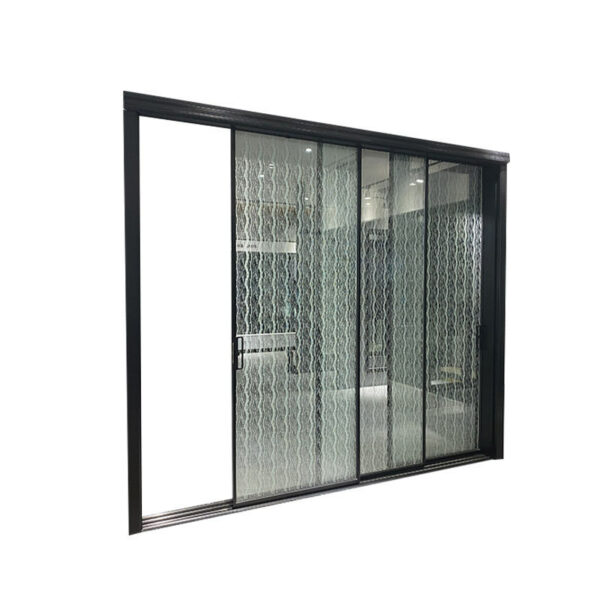 2 - Customized house sliding door double tempered glass aluminum interior noiseless sliding door with low price
