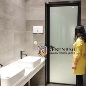 1 - Luxury Shower Hinge Bevel Edge Tempered Glass Bathroom Hinged Shower Door