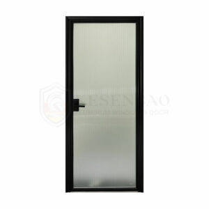 1 - Aluminium Interior Flush Glass Kitchen Room Door Double Tempered Glass Metal Swing Doors For Bathroom