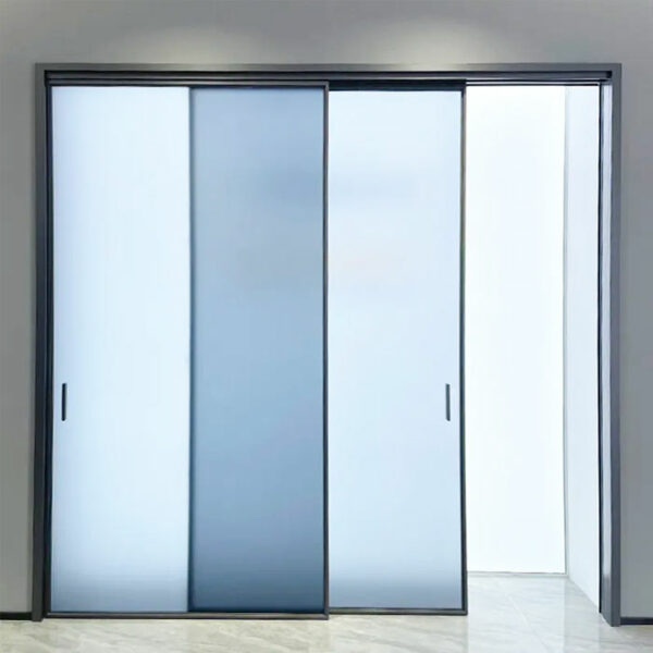 2 - Villa Exterior Patio Balcony Door Double Glass Aluminum Alloy 28mm Narrow Frame Sliding Front Door