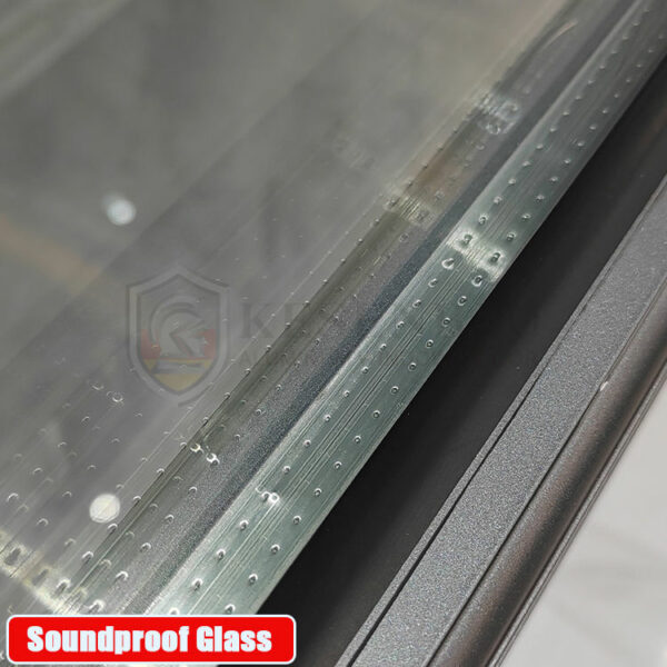 6 - Excellent Soundproof 90# American standard Gray aluminum casement window