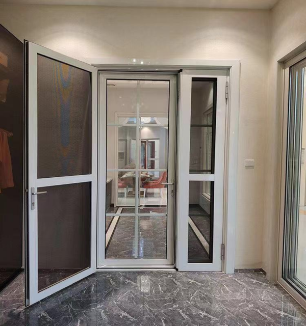  - Aluminum Casement Door with screen casement aluminium interior glass door for villa