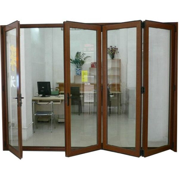 2 - Electric control clear tempered glass electric bi-fold doors
