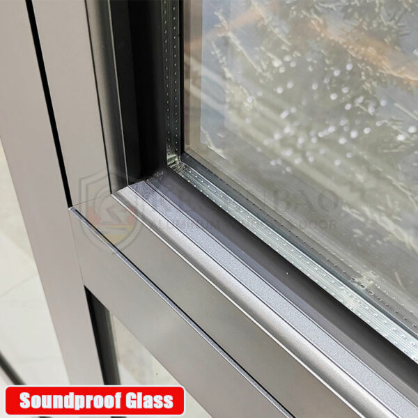 5 - Excellent Soundproof 90# American standard Gray aluminum casement window