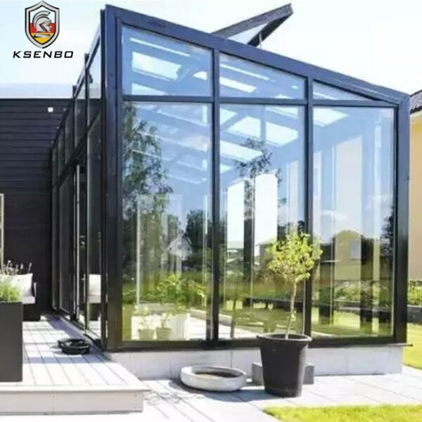 4 - Waterproof aluminum sunroom hotel outdoor glass houses sunroom house
