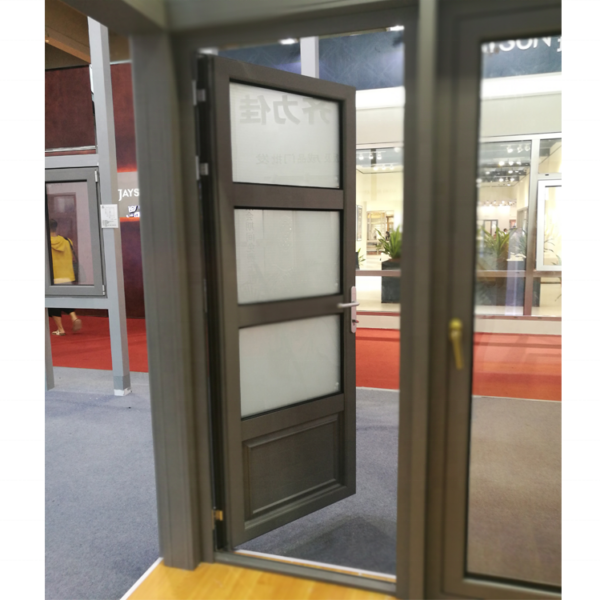 2 - Beautiful double glass french style aluminum casement door with hopo hardware