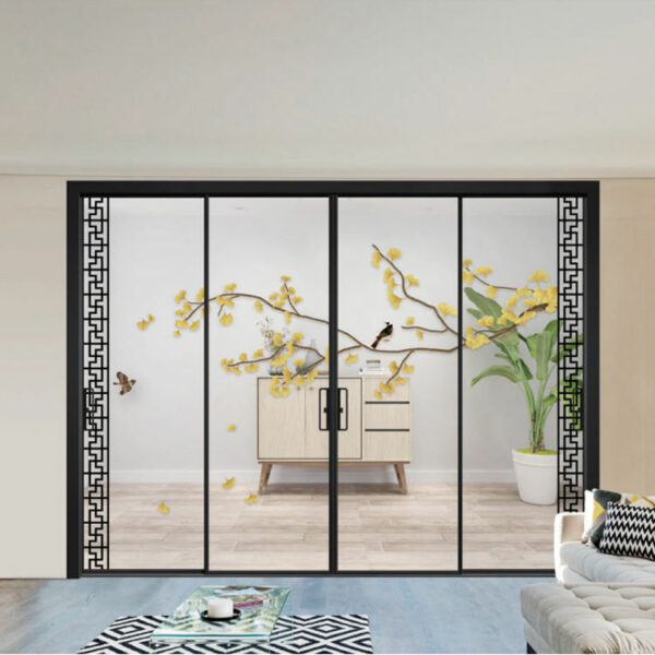 2 - Customized waterproof exterior aluminum glass sliding door for bedroom living room custom size color