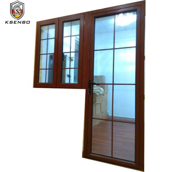 1 - Beautiful double glass french style aluminum casement door with hopo hardware