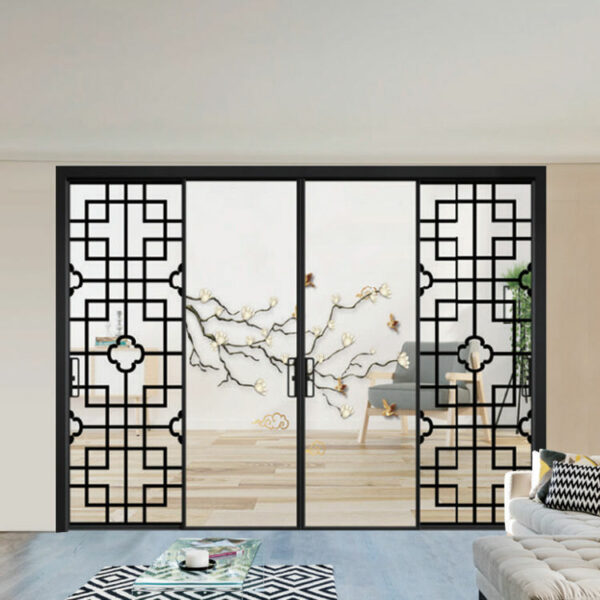4 - Customized waterproof exterior aluminum glass sliding door for bedroom living room custom size color