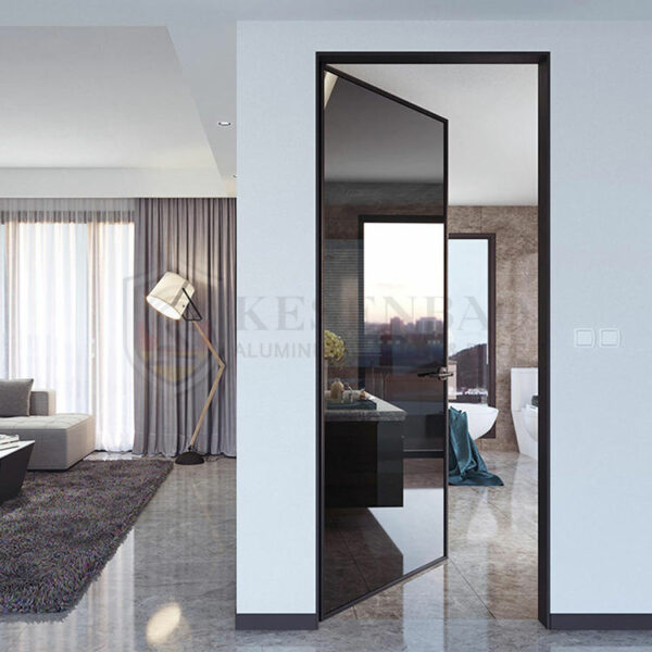 3 - Modern Hotel Luxury Robust Waterproof Design Tempered Frosted Half Glass Bathroom Door
