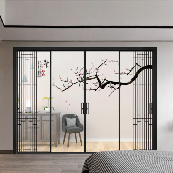 0| - Customized waterproof exterior aluminum glass sliding door for bedroom living room custom size color