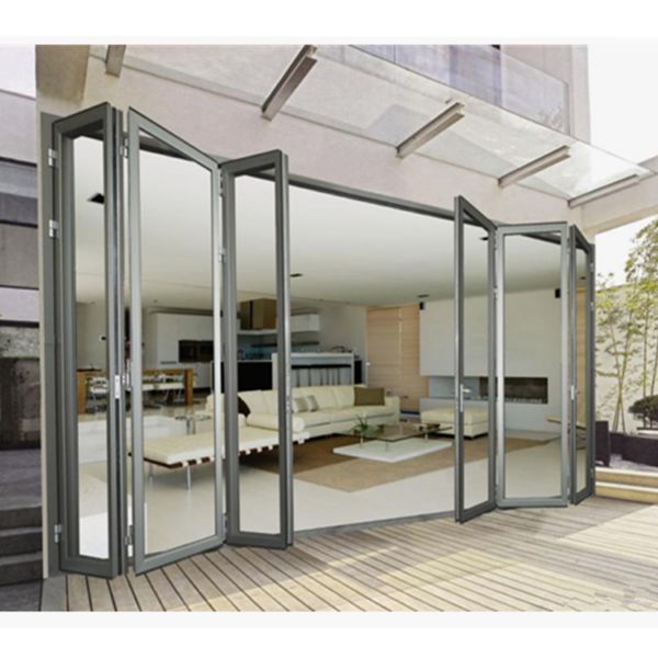 4 - Bi folding aluminum window doors glass sliding patio