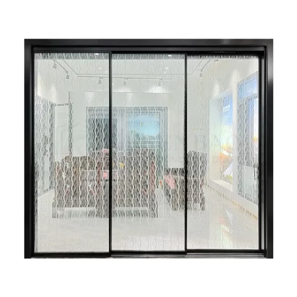  - 10 Foot Thin Frame Super Large Tempered Glass Customized White Aluminum Sliding Doors