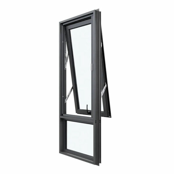 5 - 12 Colors Option Luxury Burglar Proof Glass Thermal Insulation Aluminum Awning Windows