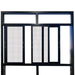 1 - Aluminum exterior latest design double glazed 3 track three panel aluminum sliding glass window screen window