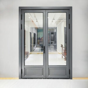 Aluminum Casement Door - Modern Home Aluminum Door And Frame Set Design Hot Selling Low Price Tempered Glass Double Swing Door For Kitchen