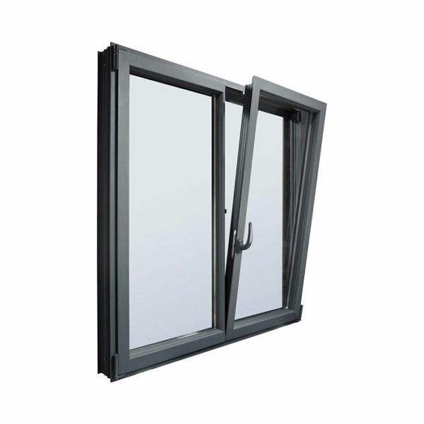 2 - AS2047 Aluminium Alloy Frame Glass Tilt And Turn Window Cheap Black Color Powder Coating Aluminum Tilt And Turn Windows