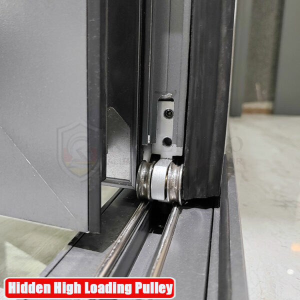 5 - Thermal Break Soundproof Door Exterior Veranda Hurricane Proof Tempered Glazed Aluminium Folding Door