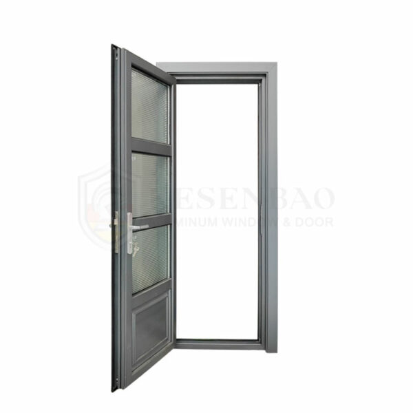 2 - Thicken Profiles Cheap Italian Exterior Public Modern Water Resistant Opaque Smoked Glass Bathroom Doors