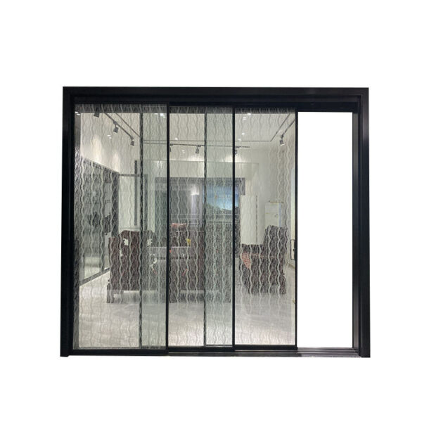 1 - Customized house sliding door double tempered glass aluminum interior noiseless sliding door with low price