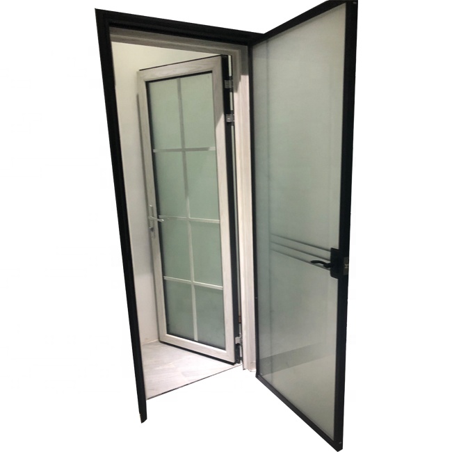 Slim frame aluminium profile  frosted washroom door