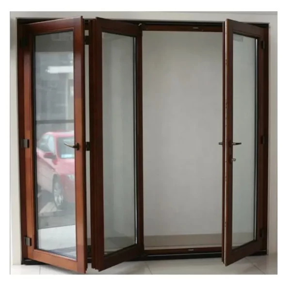  - Black color design bi fold corner doors bi fold doors aluminum corner glass folding door