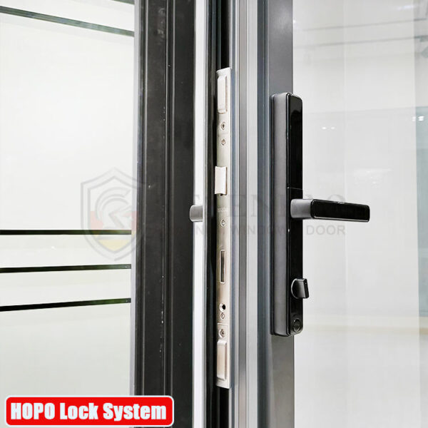 3 - Modern Home Aluminum Door And Frame Set Design Hot Selling Low Price Tempered Glass Double Swing Door For Kitchen