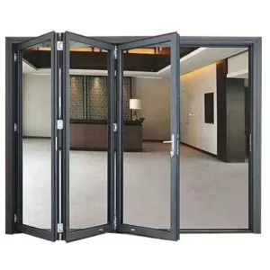  - Electric control clear tempered glass electric bi-fold doors