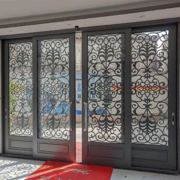 0| - Waterproof Construction Aluminium Double Glass Sliding exterior doors for houses