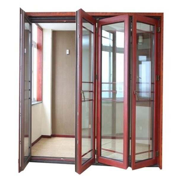 5 - Electric control clear tempered glass electric bi-fold doors