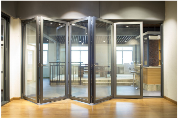 2 - Aluminum Folding Door with High Quality double glass design