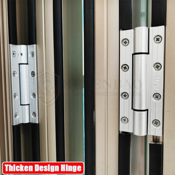 2 - 2.5mm Thickness Profiles Advanced Technology Double Glazed Soundproof Bifold Doors Aluminium Folding Patio Door