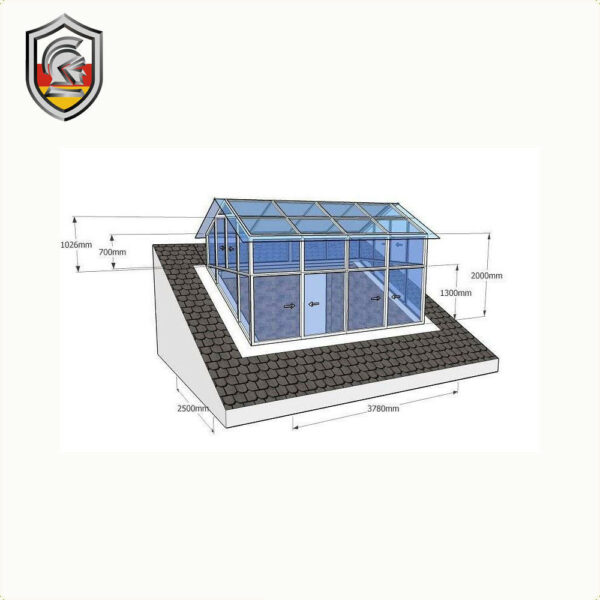 5 - Prefabricated Aluminum Glass House Veranda Sunroom and Winter Garden