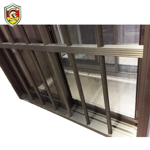2 - 115mm aluminium powder coated burglarproof sliding window security bar