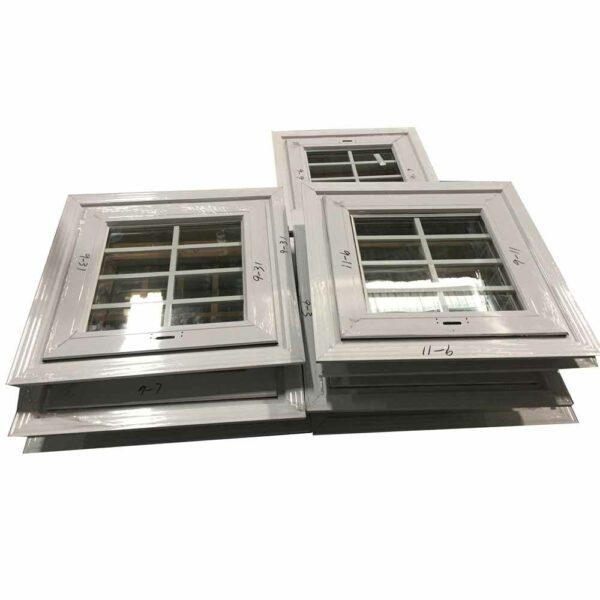 2 - Waterproof white profile color new window grills design double reflective glass bathroom window grill design