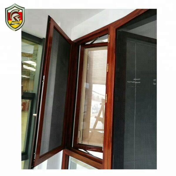 5 - Front door design double glazed aluminium casement door with double glasses