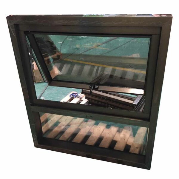 2 - North America window top hung toilet window double tempered glass aluminum top hung window