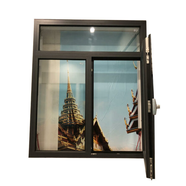 3 - 5mm laminated tempered glass hurricane impact swing opening aluminum window with internal blinds