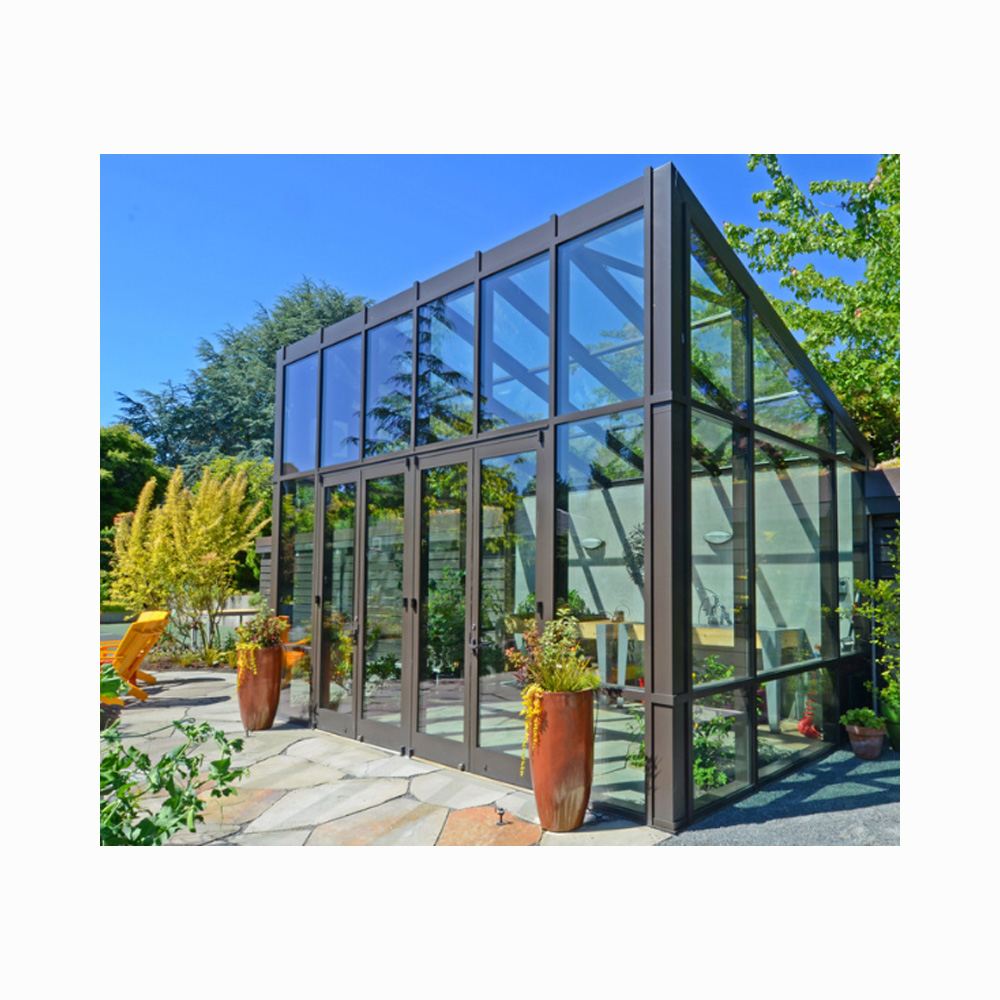 Luxury tempered insulated glass green house aluminum sun room