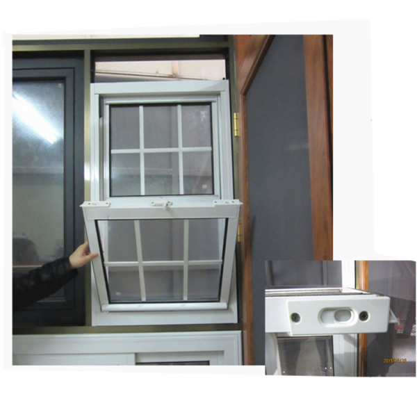 4 - Aluminium profile single hung vinyl window