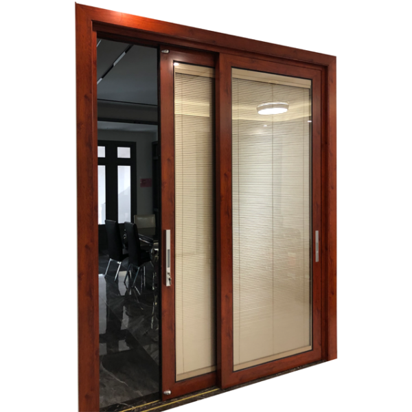 1 - Aluminium profile for onitek aluminium sliding glass door electric control blinds sliding glass door with blinds