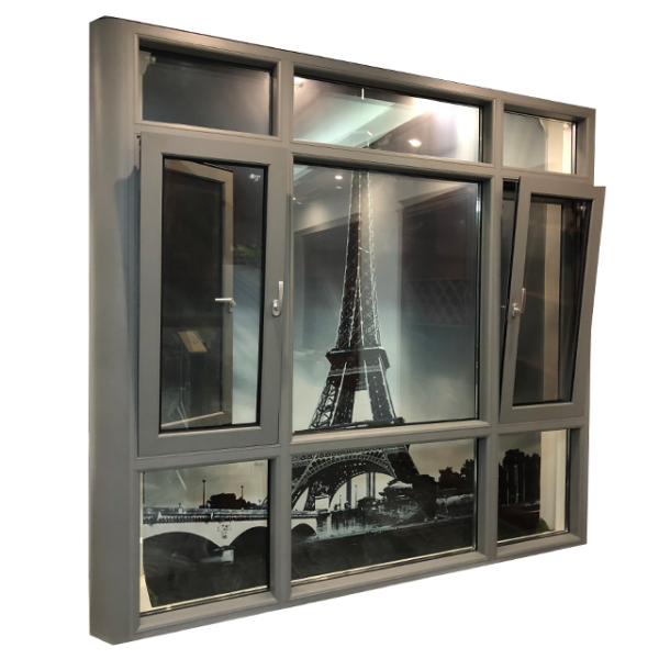 1 - Double glazed aluminium windows powder coating beautiful design tilt and turn windows With best quality