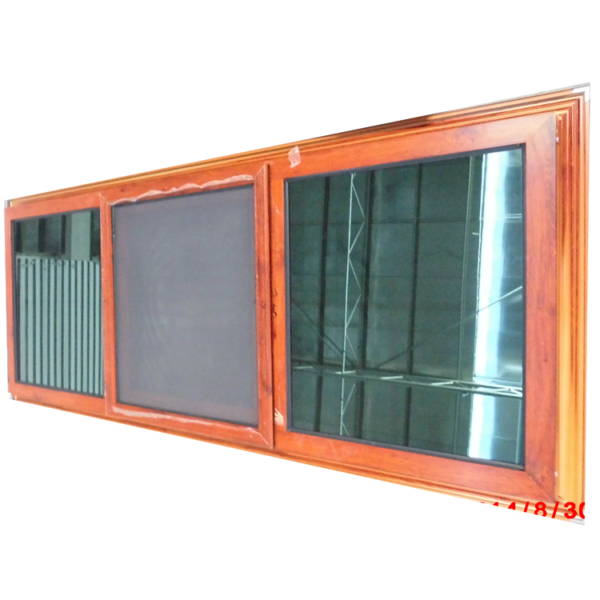 2 - Soundproof house window design 3 panels aluminum awning window