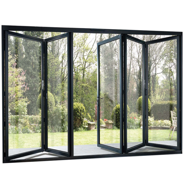 1 - 10mm toughened glass folding door for restaurant with price discount