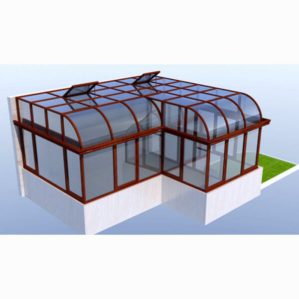 5 - Customized Glass Houses Aluminum Profile Glass Sunroom aluminum alloy window aluminum frame glass sunroom