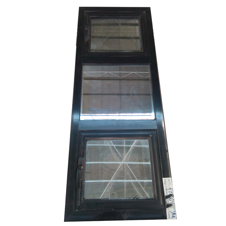 Soundproof  house window design 3 panels aluminum awning window