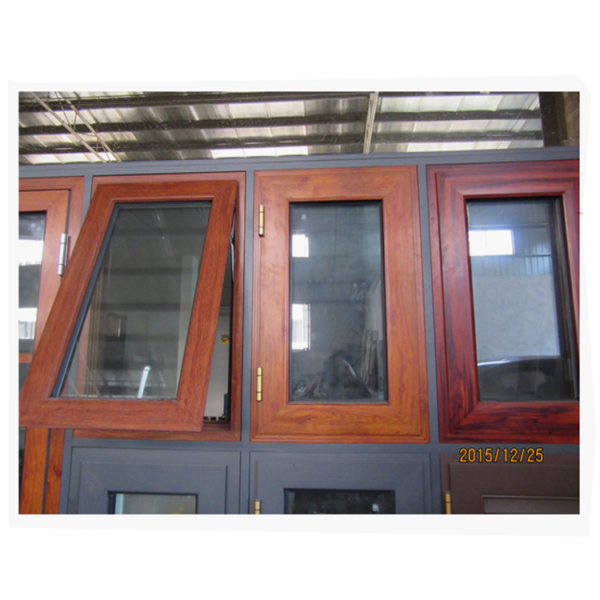 4 - North America window top hung toilet window double tempered glass aluminum top hung window