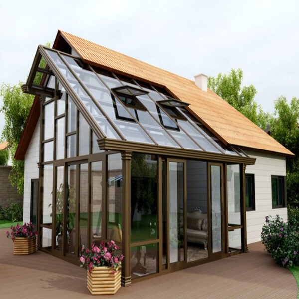 3 - Prefabricated aluminum glass house with various choice and good performance