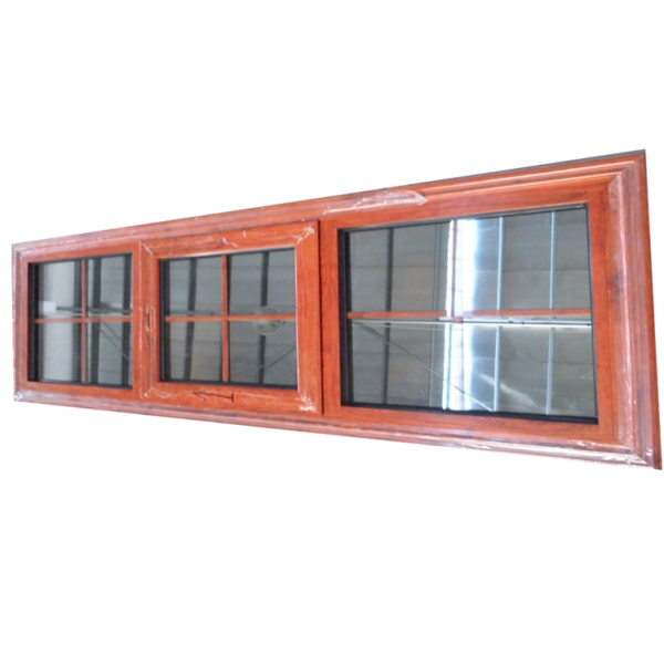 3 - Soundproof house window design 3 panels aluminum awning window