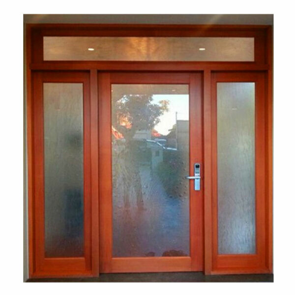 6 - Frosted glass high quality profile toughened glass aluminum door for toilet